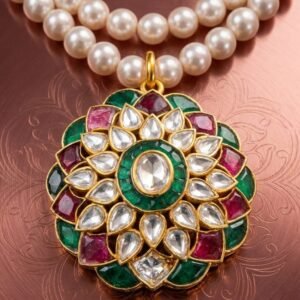 Indian floral or "Mandala" inspired Pendant