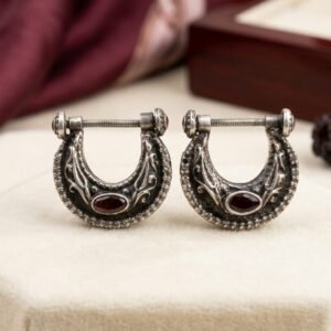 Pair of Ethnic Crescent-Style Earrings
