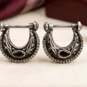 Pair of Ethnic Crescent-Style Earrings